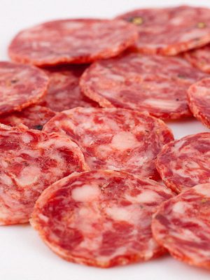 Salchichón de Bellota 100% Ibérico Loncheado 100 g curado artesanalmente y envasado al vacío